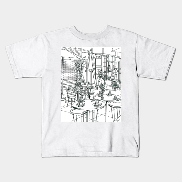 New York Cafe Kids T-Shirt by valery in the gallery